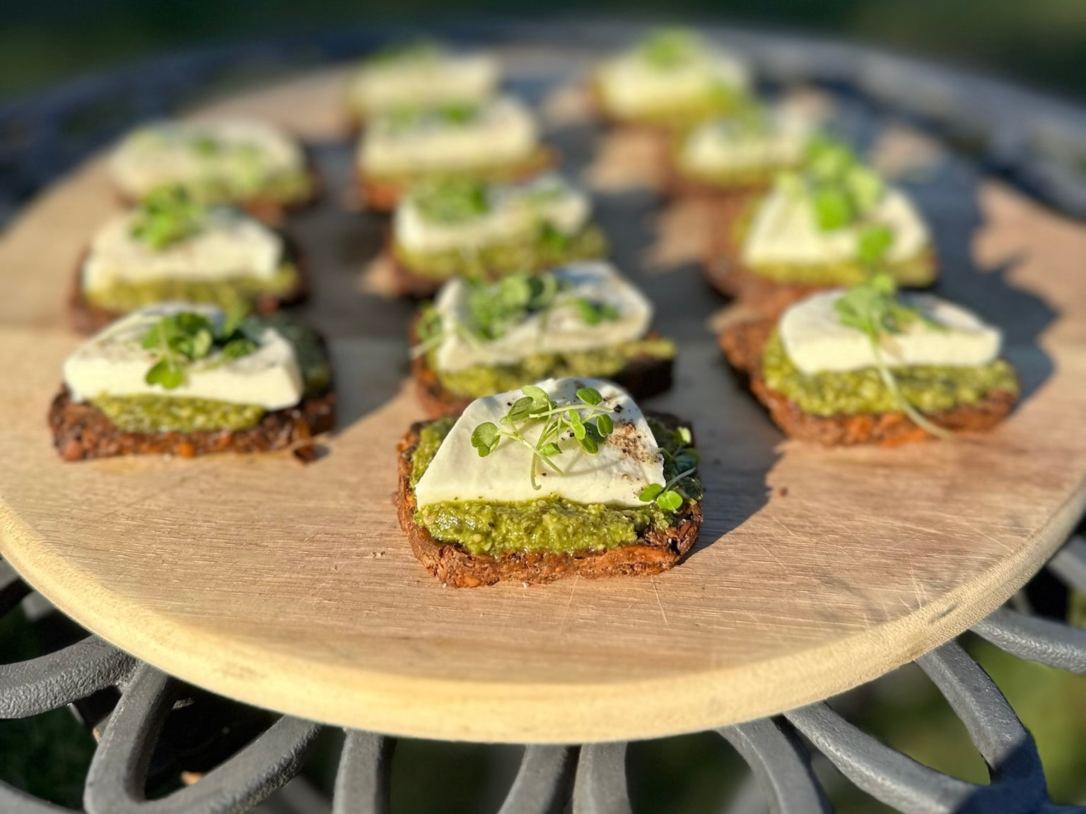 Lazy Girl Pesto Crostini