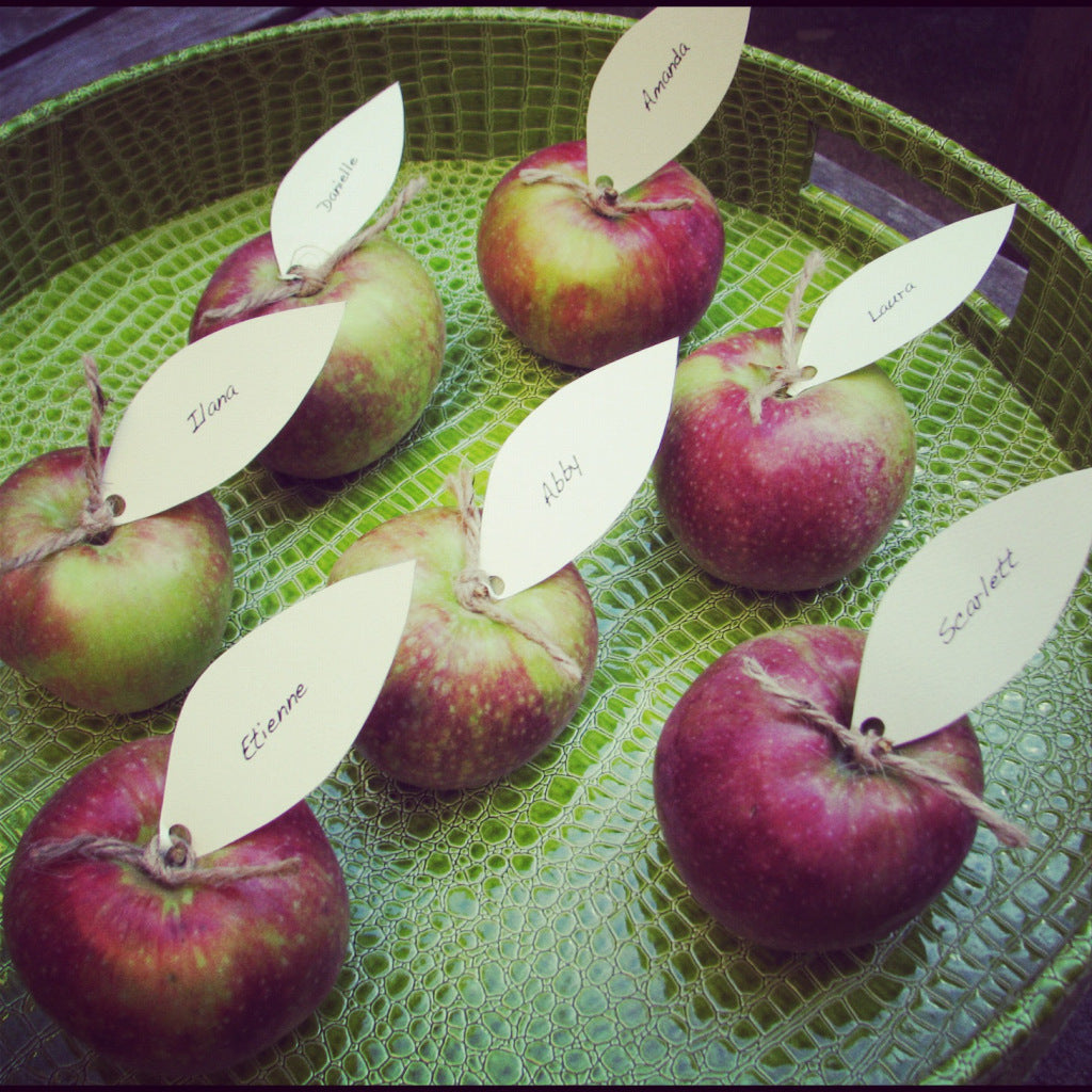 DIY-Apple-Place-Cards-Fall-Party-Ideas Stylish Spoon