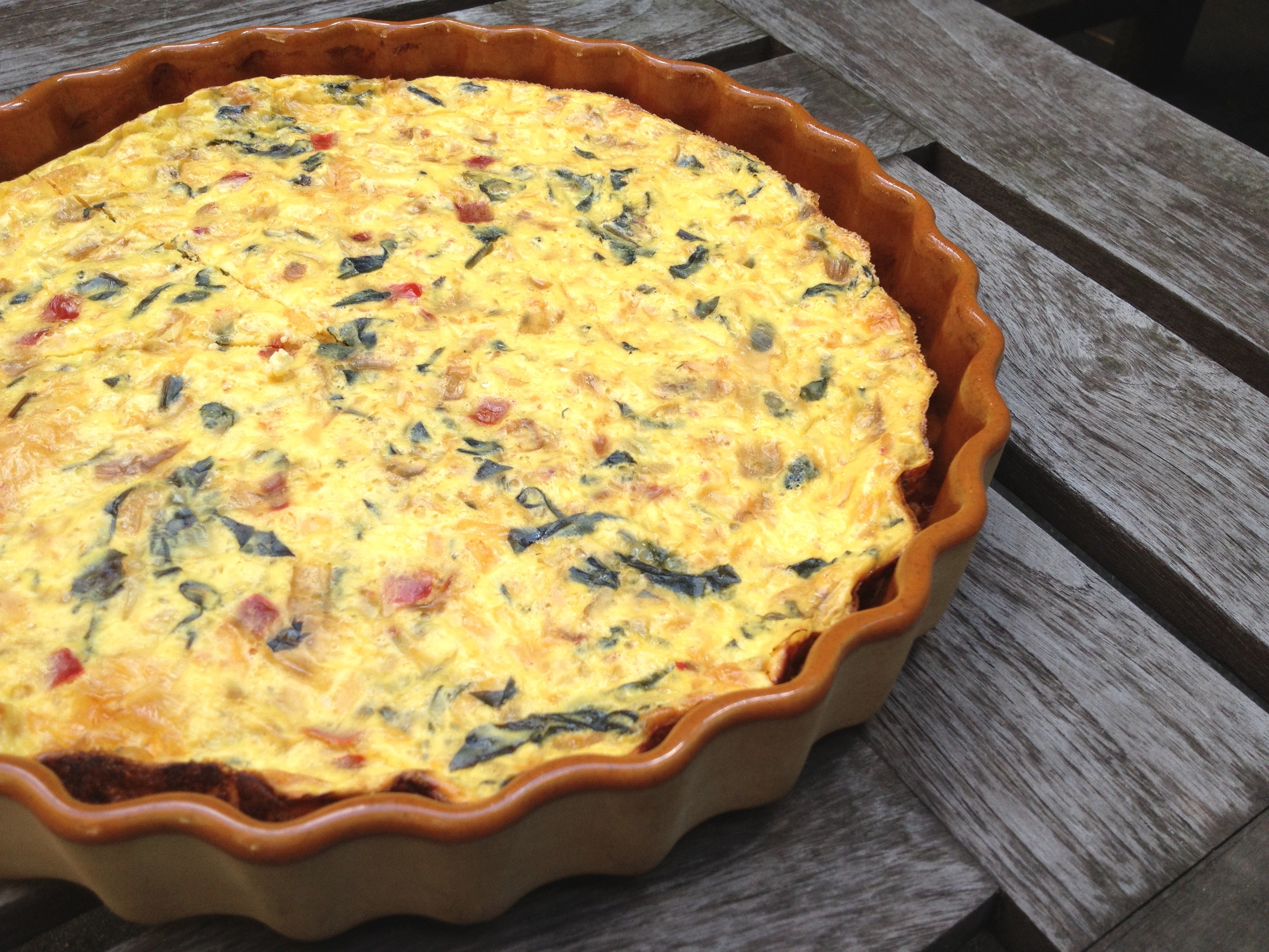 Crustless Spinach Quiche – Stylish Spoon