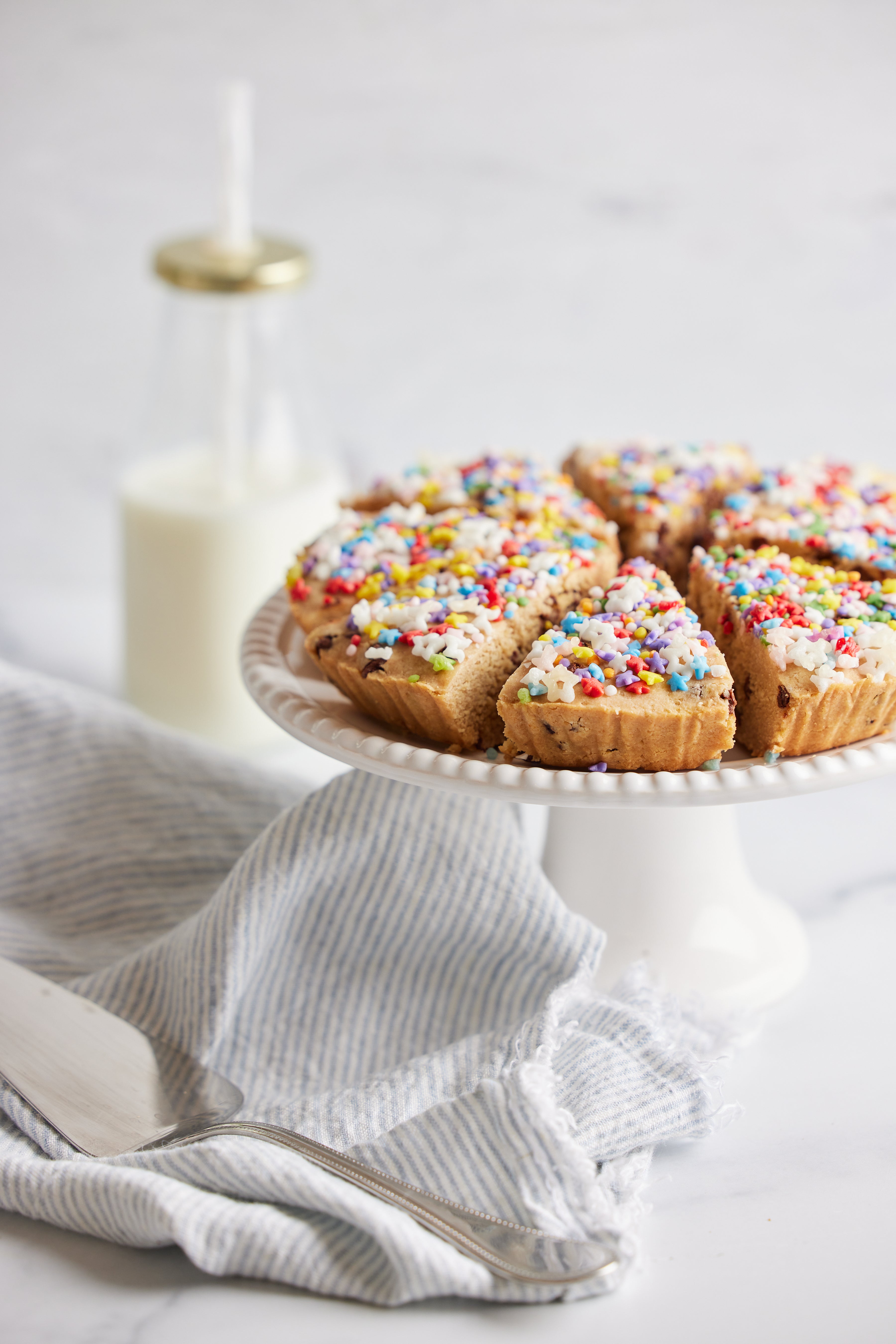 Rainbow Sprinkle Cookie Pie Stylish Spoon
