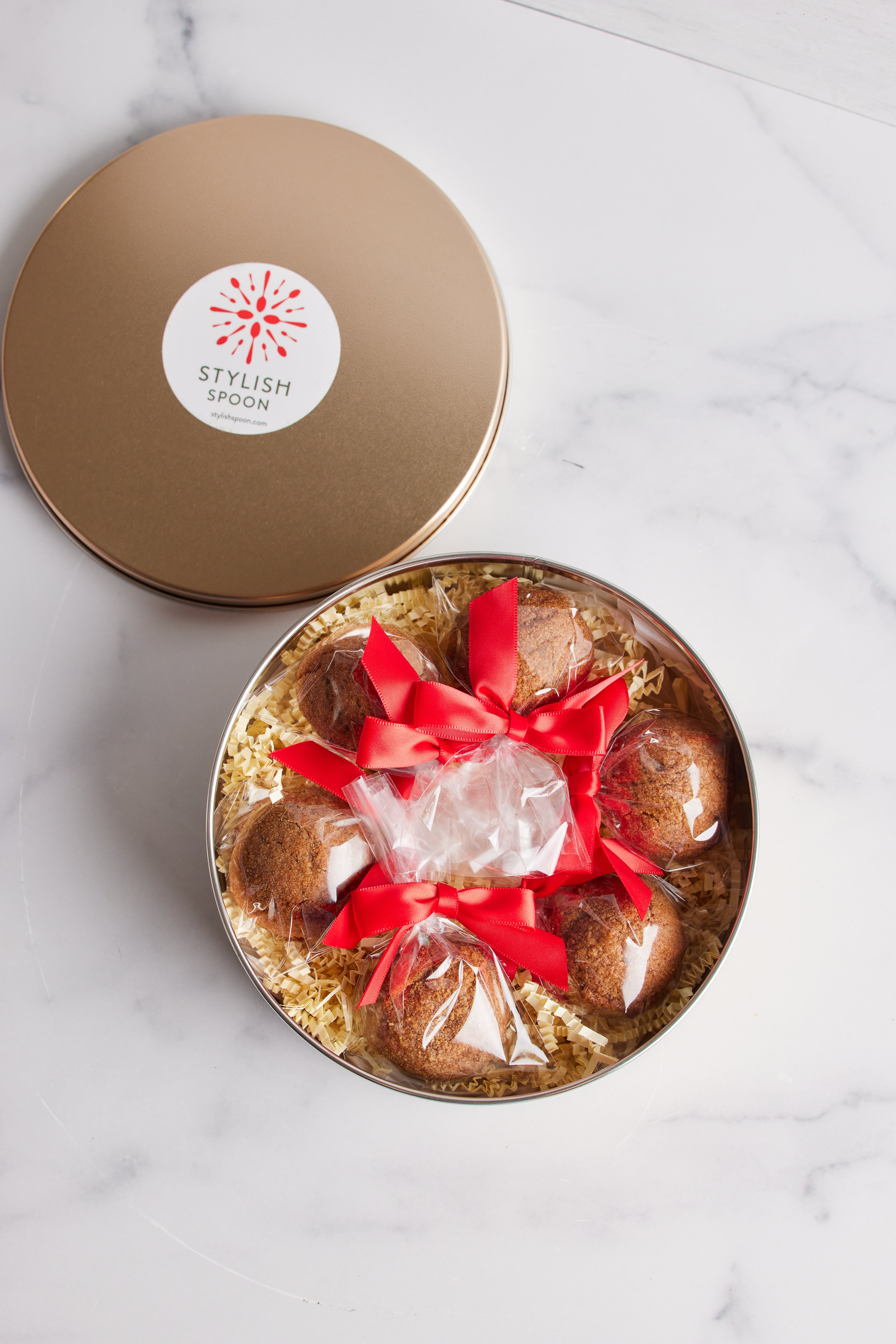 Gluten-free Vegan Cookie Gift Tin Stylish Spoon