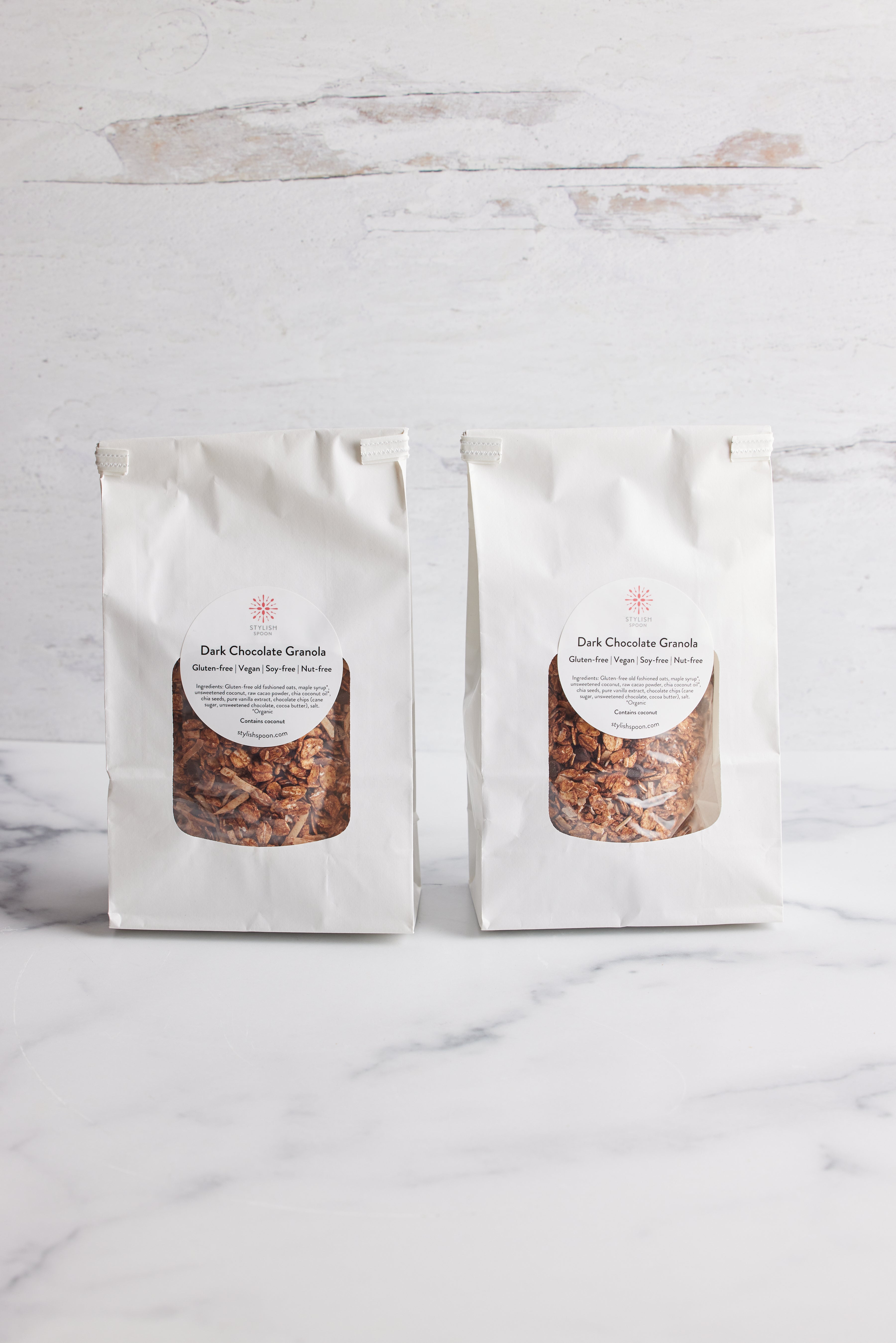 Dark Chocolate Granola Stylish Spoon