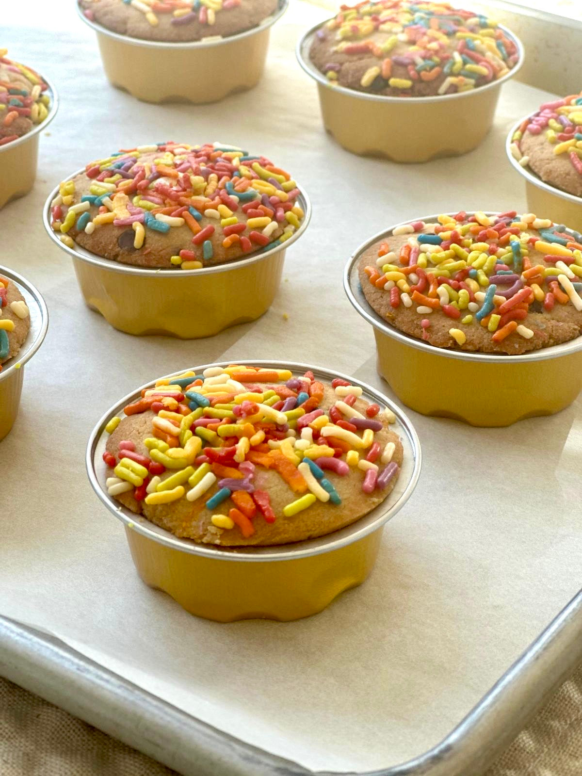 Individual Sprinkle Cookie Pies
