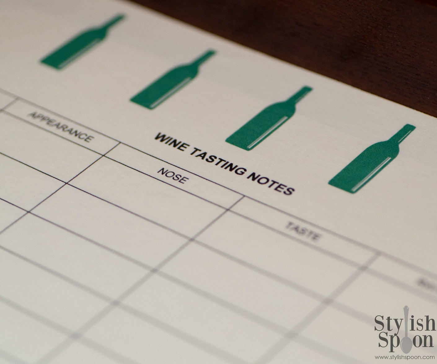 DIY Wine Tasting Notes Template Free Printable Stylish Spoon