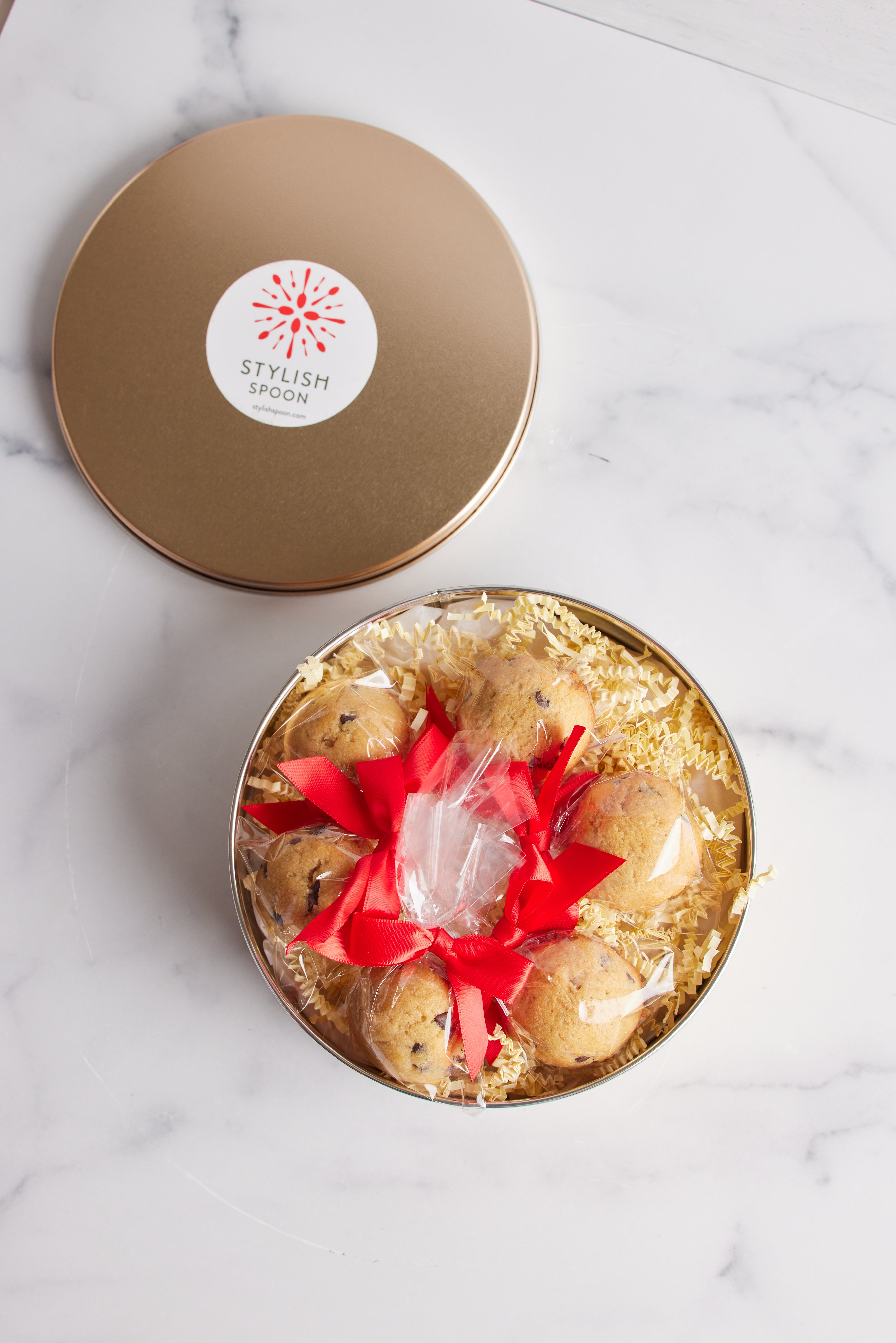 Gluten-free Vegan Cookie Gift Tin Stylish Spoon