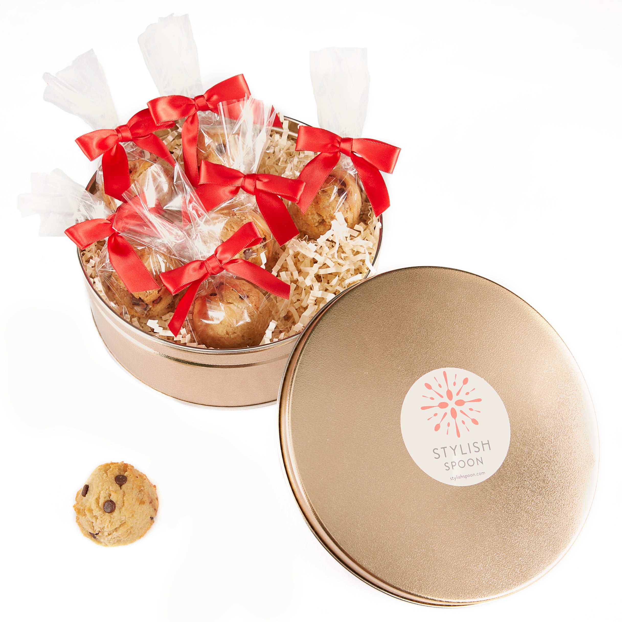 Gluten-free Vegan Cookie Gift Tin Stylish Spoon
